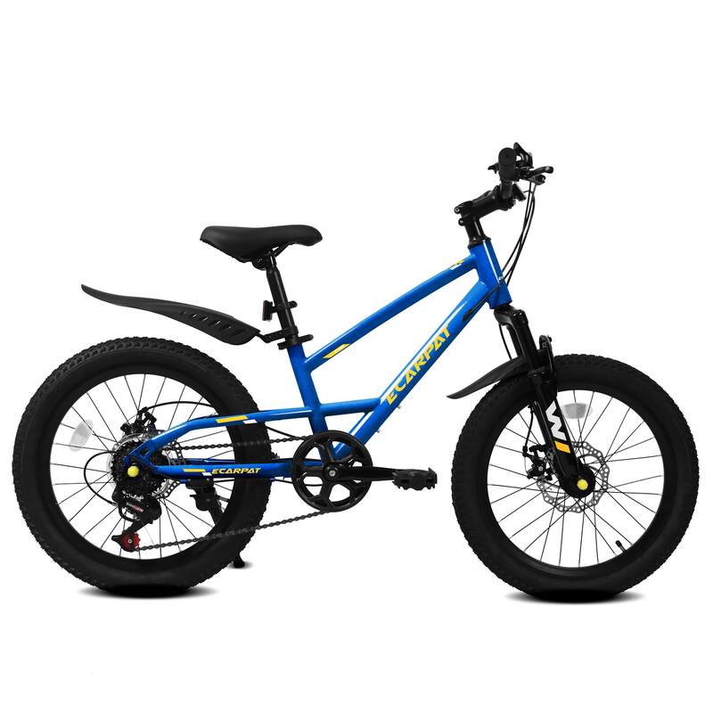 20 inch Mountain Kids Bike for Boys & Girls, Ages 6-12, 7-Speed with Front Suspension