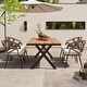preview thumbnail 6 of 5, Contemporary 5-piece Outdoor Dining Set with 4 PE Rattan Chairs