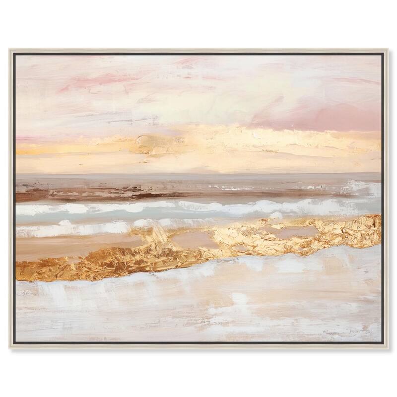 Rose Gold Coast Canvas by Art Remedy - Silver - 20" x 16"