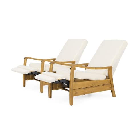 Verano Outdoor Acacia Wood Recliner (Set of 2) by Christopher Knight Home