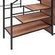 preview thumbnail 14 of 13, Full Size Metal Loft Bed with Desk, Metal Grid and Wardrobe, Black