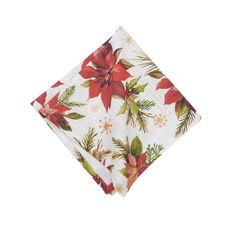 Poinsettia Christmas Napkin S/6