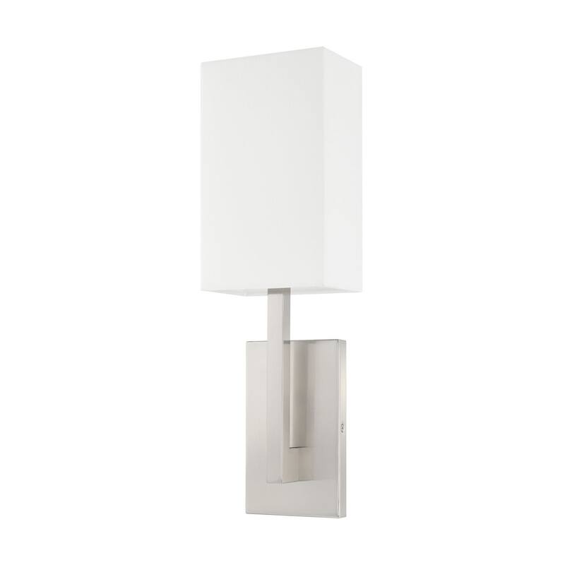 Livex Lighting Hayworth Single Light 20" Tall Wall Sconce with Fabric