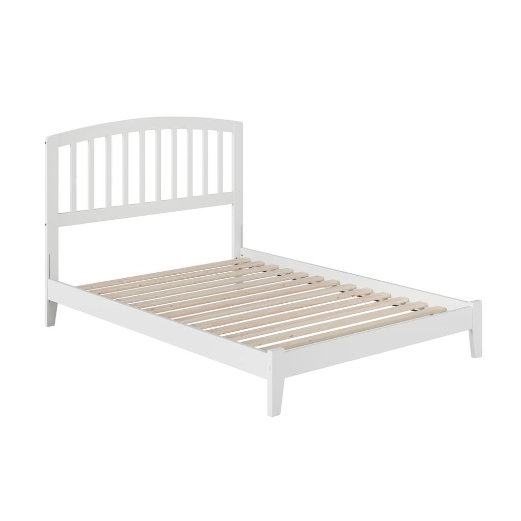 Richmond Full Low Profile Solid Wood Platform Bed Frame in White