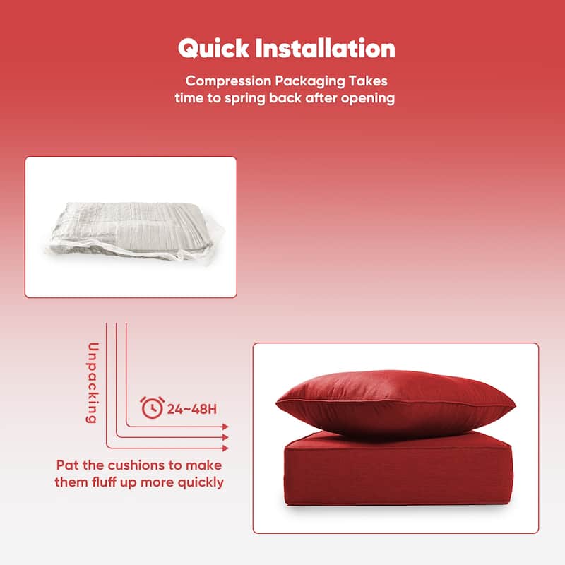 Pocassy 22"x24"x6" Inch Thick Cushions Indoor Outdoor Pillows Cushion