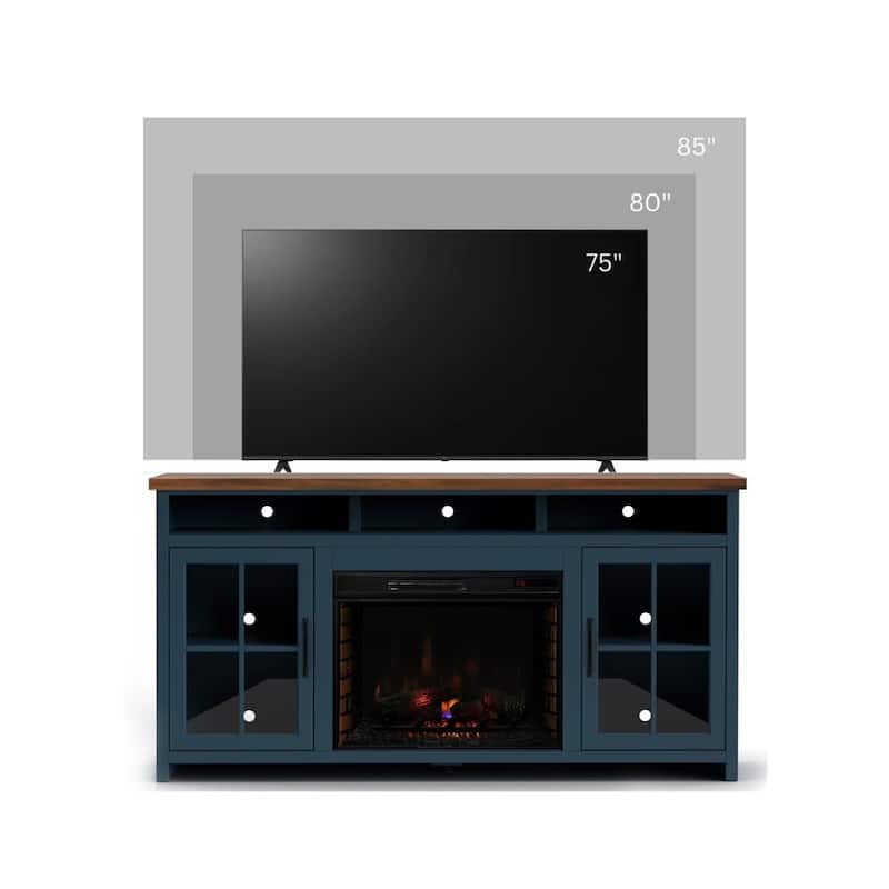 Bridgevine Home 74 inch Fireplace TV Stand Console for TVs up to 85 inches