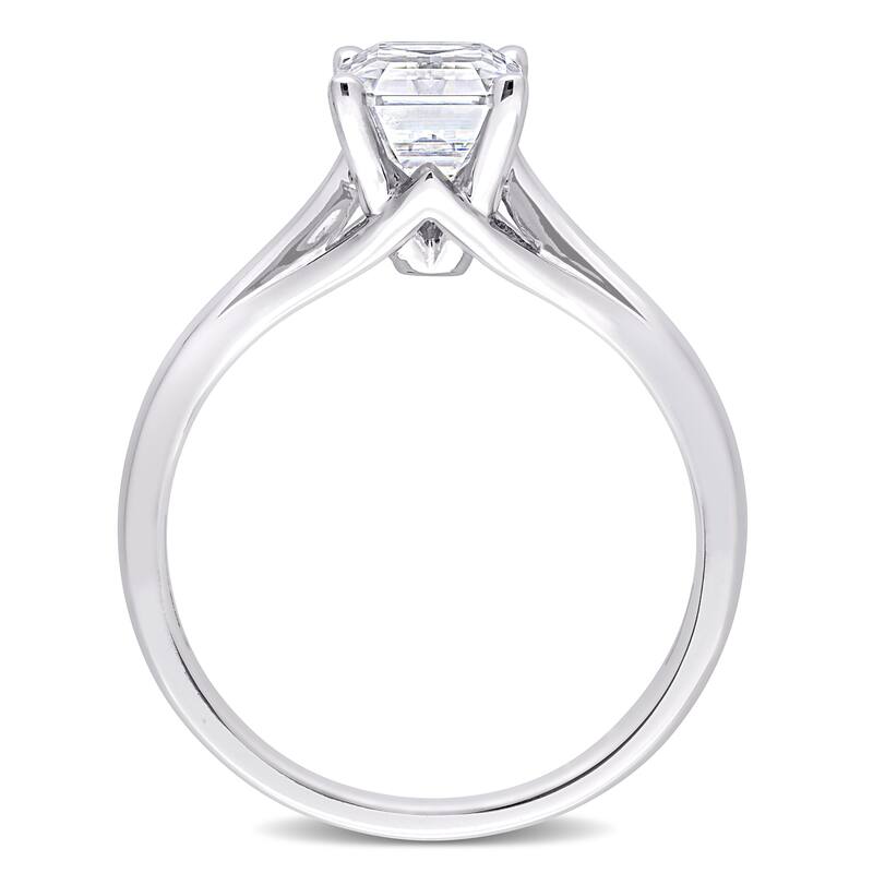 Miadora 2ct DEW Octagon-cut Moissanite Solitaire Engagement Ring in 14k White Gold