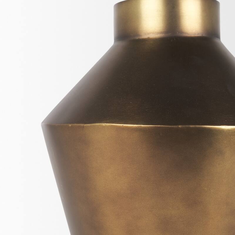 Perrin Large Brushed Gold Metal Decorative Vase