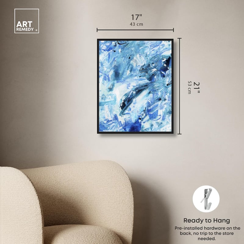 Impasto Blues Canvas by Art Remedy