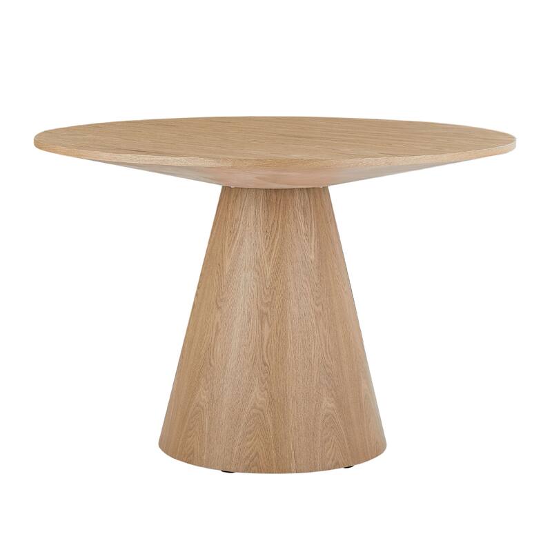45.27" Wood Round Dining Table,Hardwood Solids Construction