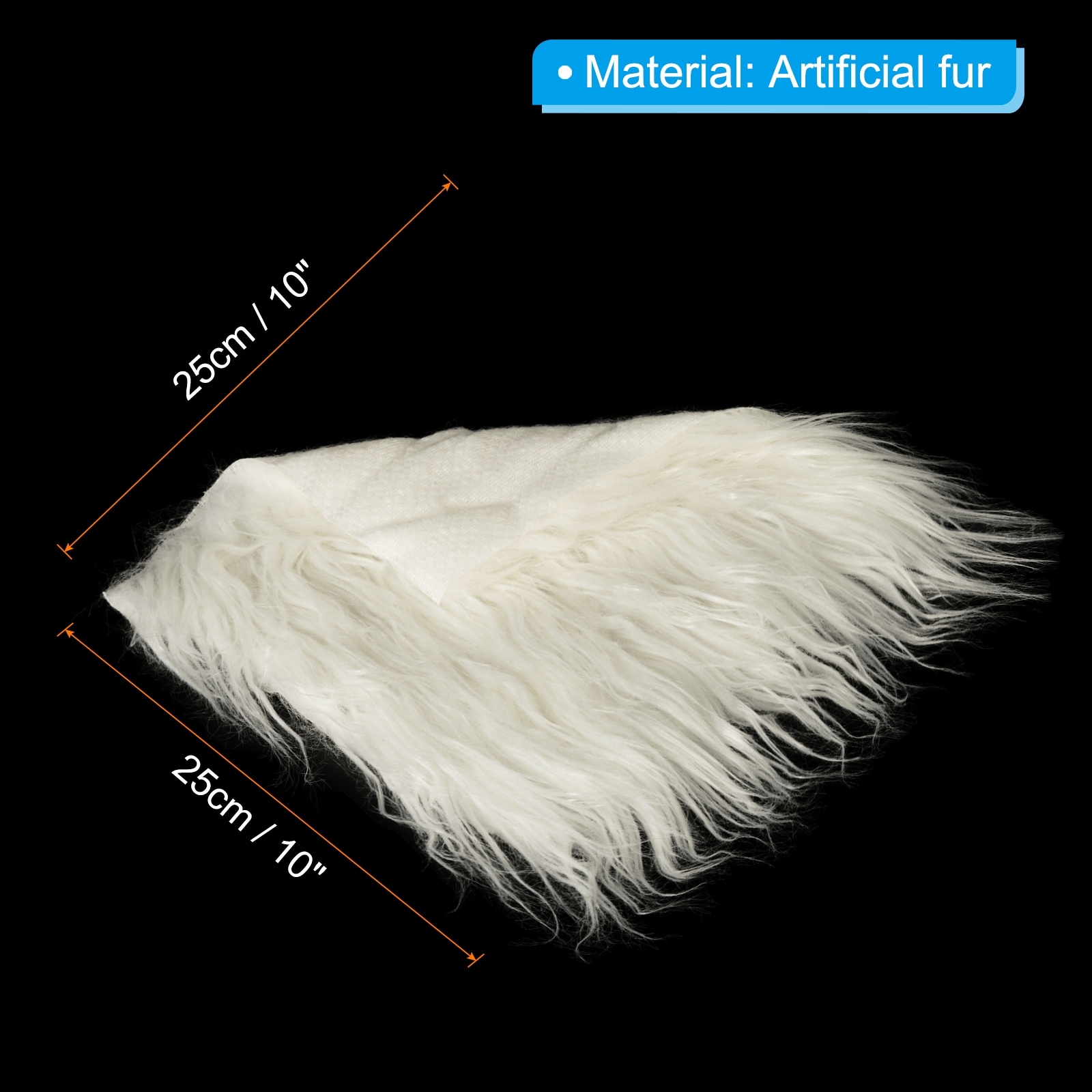 Plush Faux Fur Fabric Square, Fluffy Faux Fur Patches Cuts for DIY Crafts Halloween Gnome Beard