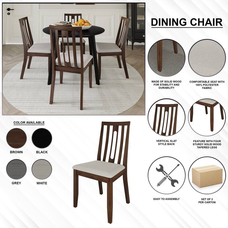 CraftPorch Contemporary 4-Piece Chair and Round Table Dining Set