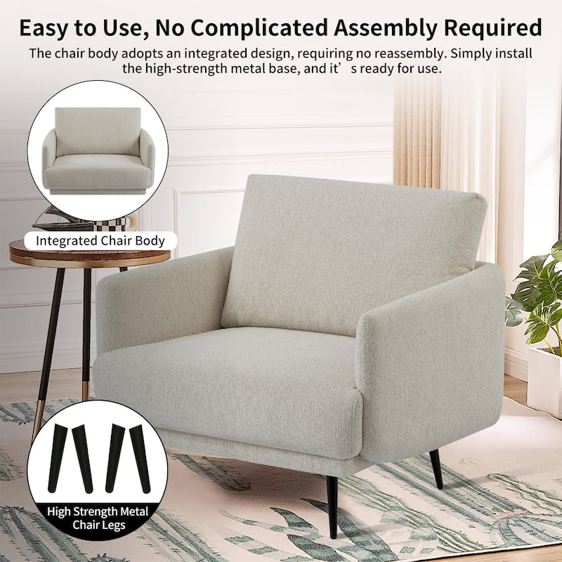 Karaka 37.5"W Oversized Armchair Leisure Sofa Accent Chair (Set of 2)