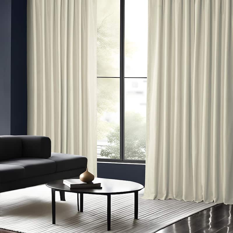Exclusive Fabrics Blackout Extra Wide Faux Dupioni Curtain (1 Panel)