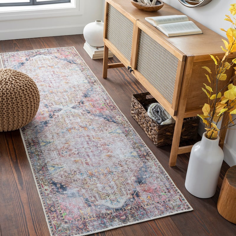 Livabliss Arie Traditional Medallion Machine Washable Area Rug