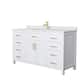 Option White, Gold Trim, White Cultured Marble Top