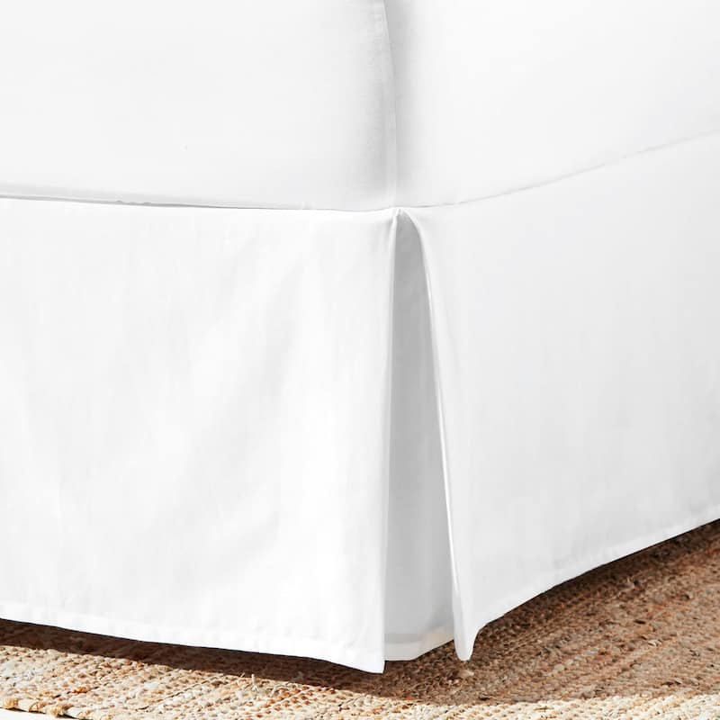 Everhome Cotton Sateen Collection 15 Inch Bed Skirt - Queen - White