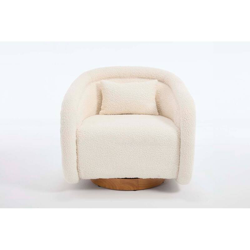 Comfy Pumpkin-Shaped Swivel Chair for Living Room,Bedroom,or Office