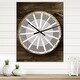 preview thumbnail 8 of 12, Designart 'Sepia Country Wagon Wheel Clock' Oversized Farmhouse Wall CLock 18 in. wide x 23 in. high