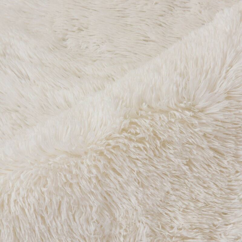 2 Pc Set PV Rug Soft Furry Shag Plush Non-Slip Bath Mat 17x24 & 20x30