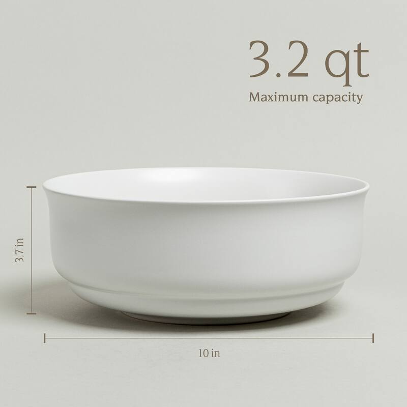 over&back Rimmed Semi-Matte Stoneware Serving Bowl