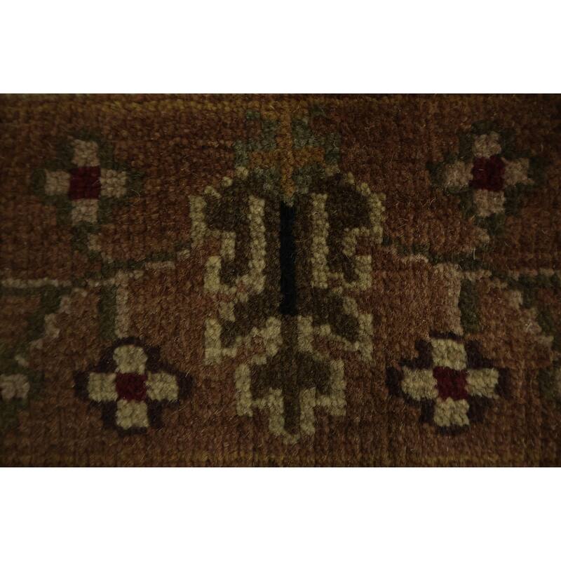 Hand Knotted Oriental 100% Wool Carpet Traditional All-Over Beige & Ivories Agra Area Rug - 4' 0'' X 2' 6''