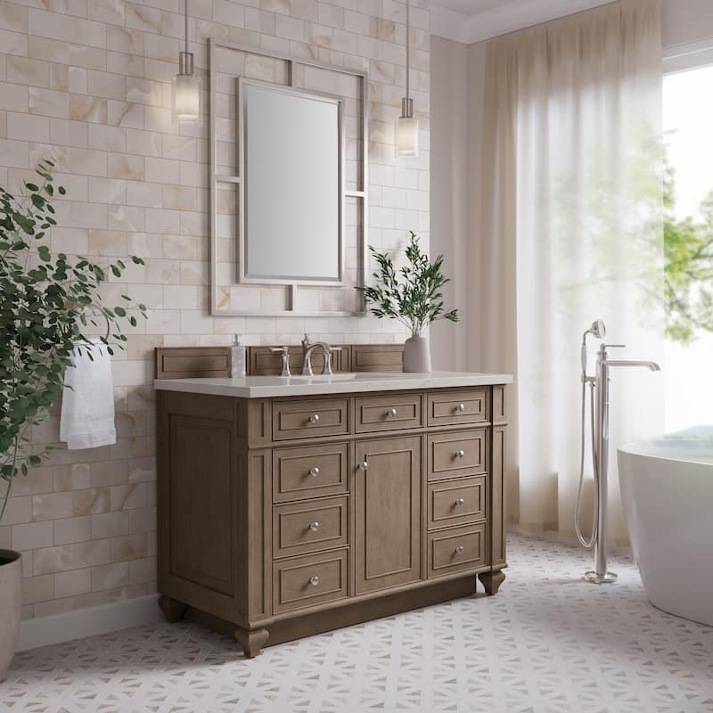 James Martin Vanities Bristol 48" Single Vanity, Whitewashed Walnut