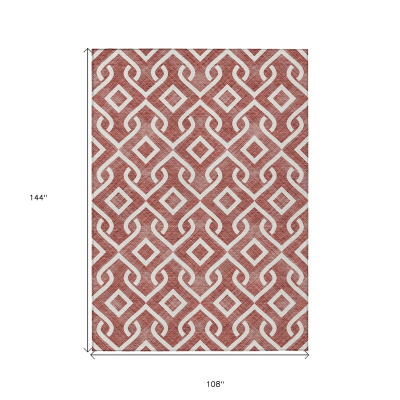 HomeRoots Geometric Transitional Rectangle Outdoor Rug
