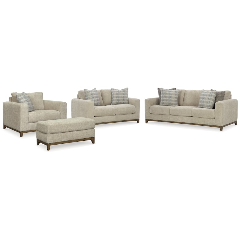 Signature Design by Ashley Parklynn Beige 4-Piece Upholstery Package - 93"W x 40"D x 38"H
