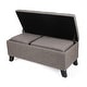 preview thumbnail 14 of 18, Adeco 3-Piece Linen Fabric Storage Ottoman Bench Lift Top Footstool Dark Grey