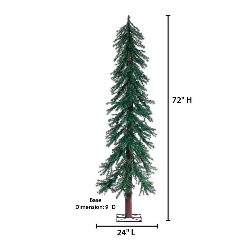 6 Foot Unlit Alpine Tree with 657 tips - N/A