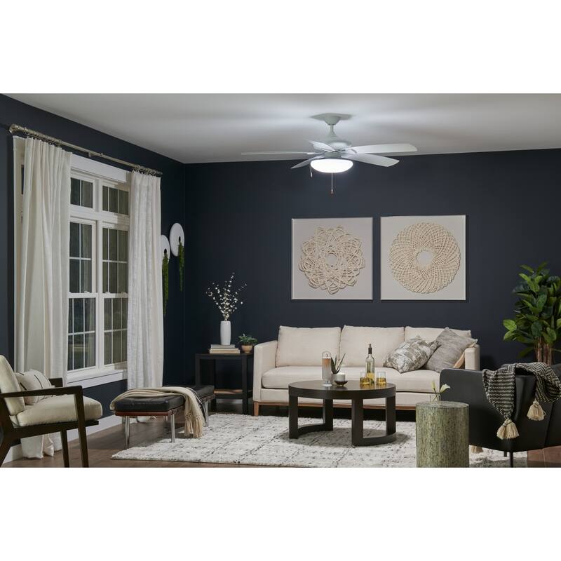Kichler Lighting 14 in. White Slim Ceiling Fan Integrated LED Light Kit