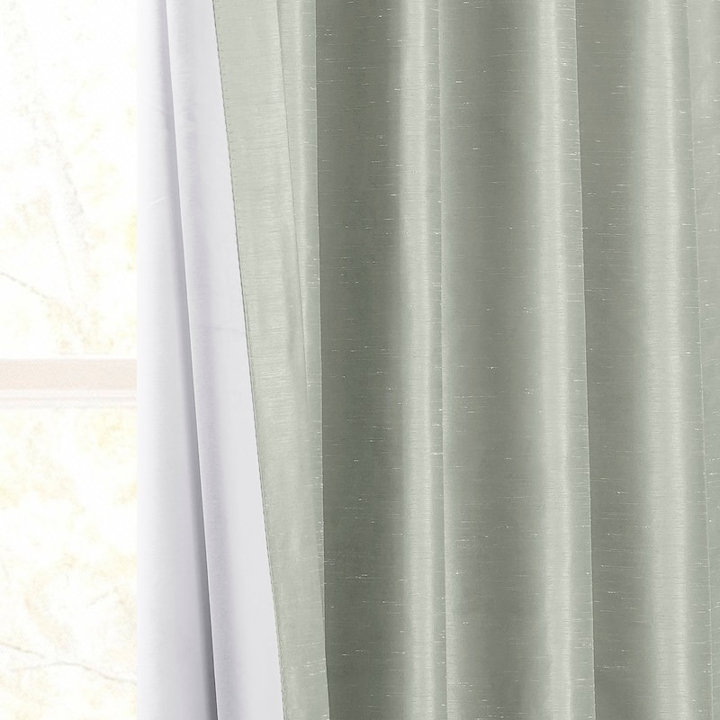 Exclusive Fabrics Textured Faux Dupioni Silk Thermal Blackout Curtains (1 Panel)