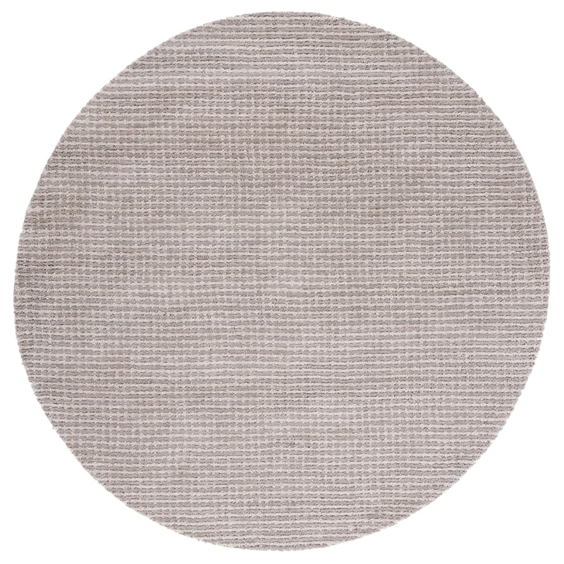 SAFAVIEH Handmade Soho Stojanka Modern Rug - 6' Round - Silver