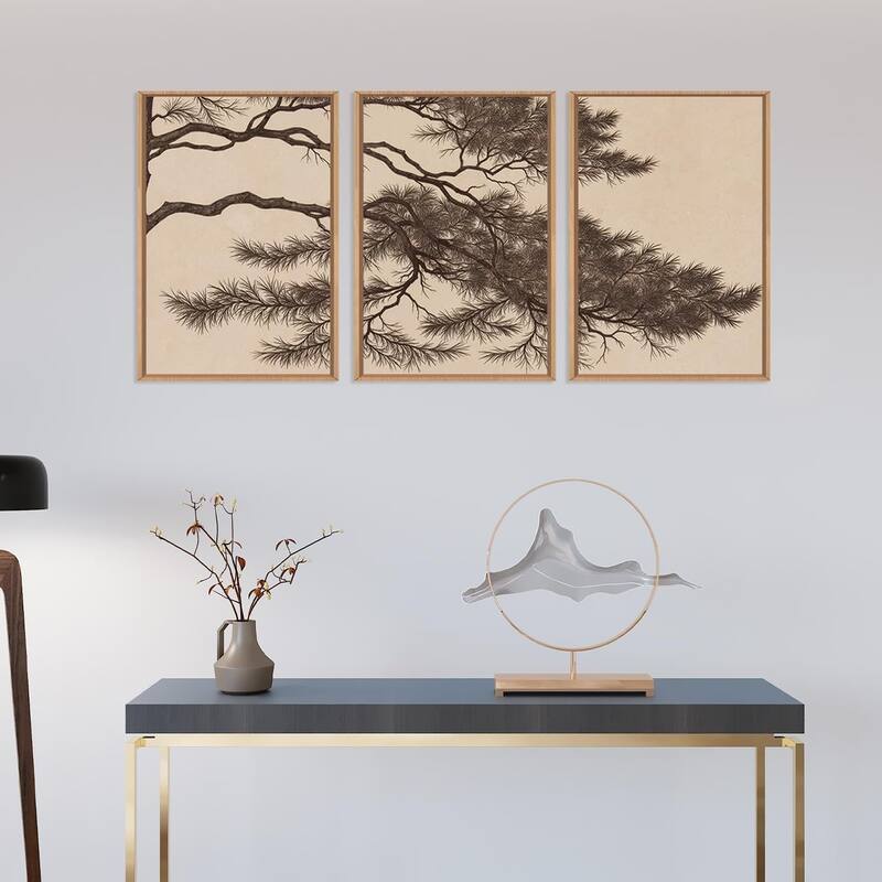 Wall Art,Sketch Botanical Wall Decor,Nature Plant Artwork