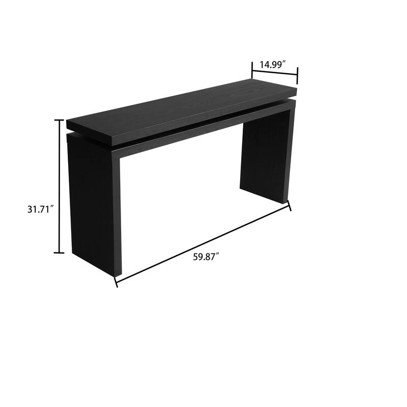Classic Farmhouse Wooden Living Room Console Table Entryway Table