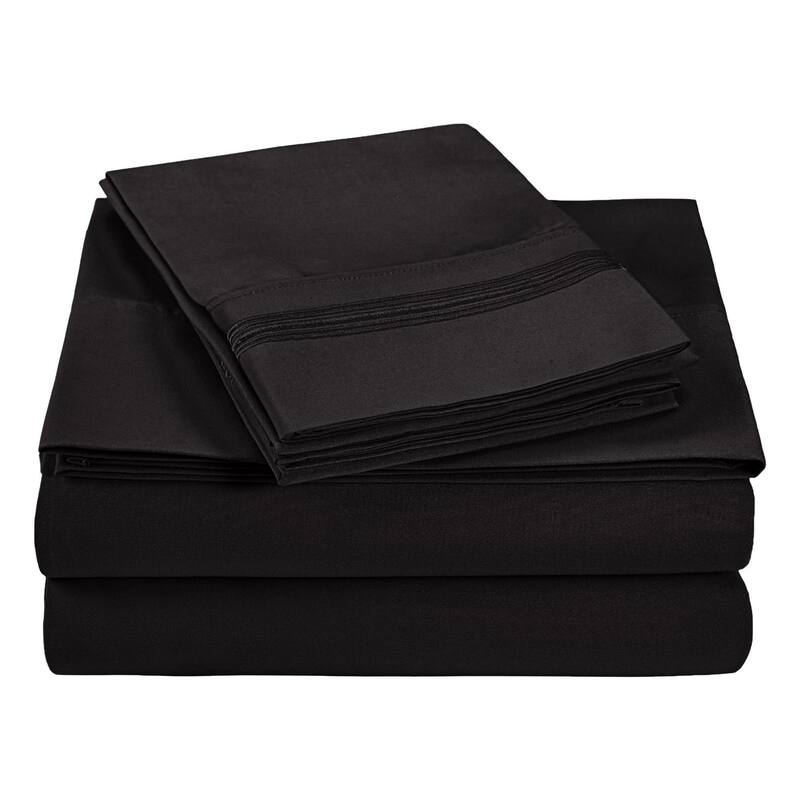 Superior Embroidered Microfiber Deep Pocket Bed Sheet Set