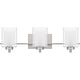 preview thumbnail 1 of 5, Kolt Three Light Bath Brushed Nickel