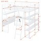 preview thumbnail 12 of 16, Full Size Loft Bed with 4 Layers of Shelves and L-shaped Desk USB Ports and Wireless Charging, Black