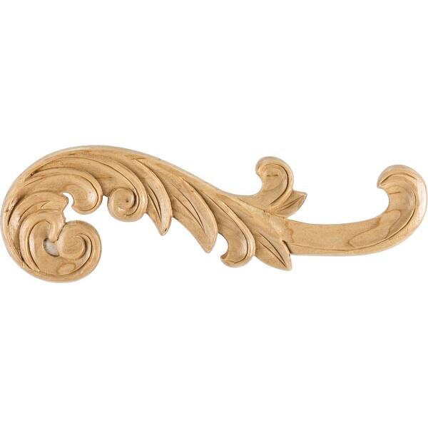 slide 1 of 1, Hardware Resources Right Onlay with Acanthus Styling, 3-1/4"H x Natural Maple