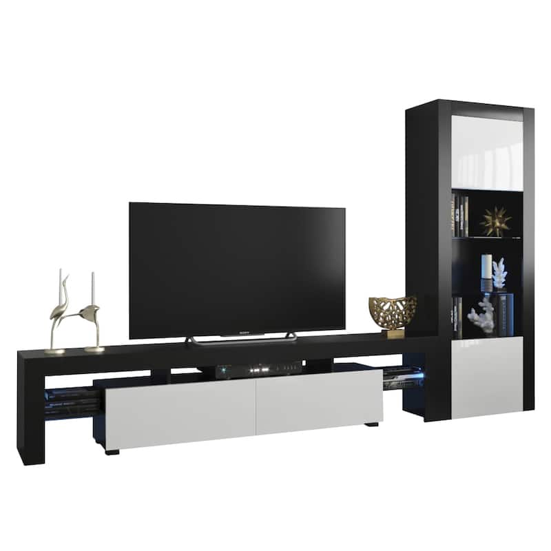 Strick & Bolton D'Olivier Modern TV Stand and Bookcase