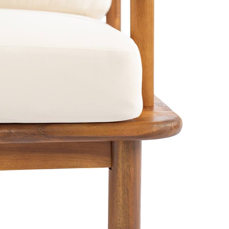 Christopher Knight Home Canape Modern Outdoor Acacia Wood Club Chair with Water-Resistant Cushions