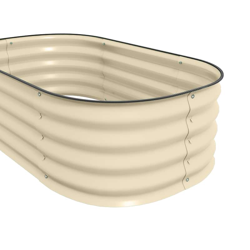 Modular Raised Planter Garden Bed with Self-Draining and Safety Edging