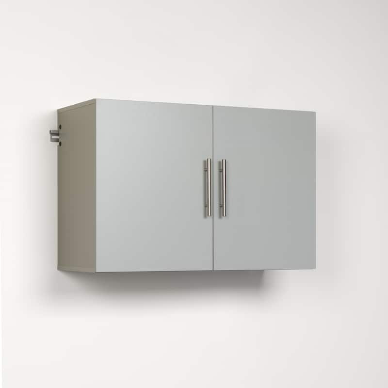 Prepac HangUps Upper Storage Cabinet - Elegant and Spacious Wall Cabinets to Maximize Your Storage, 36 in Size - Light Gray