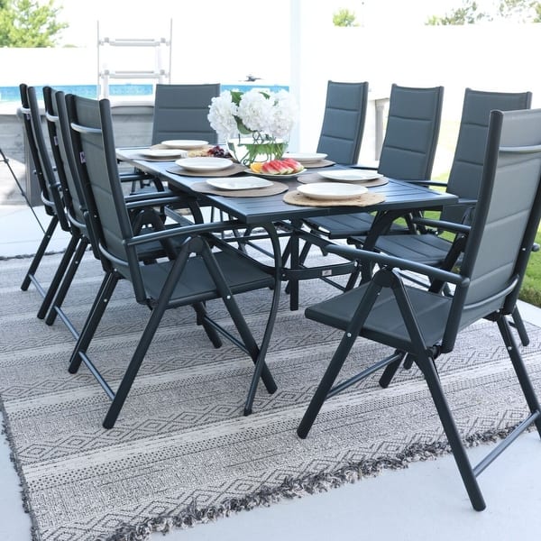 slide 2 of 22, PURPLE LEAF Outdoor Patio Dining Set Folding Chairs And Table