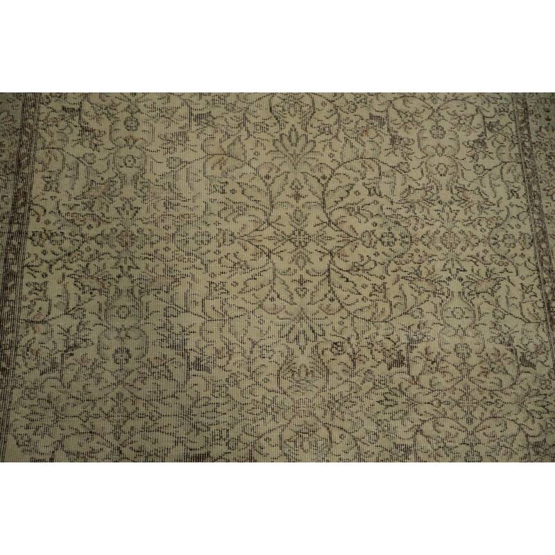 Hand Knotted Oriental 100% Wool Carpet Transitional Floral Beige & Ivories Anatolian Area Rug - 9' 2'' X 5' 8''