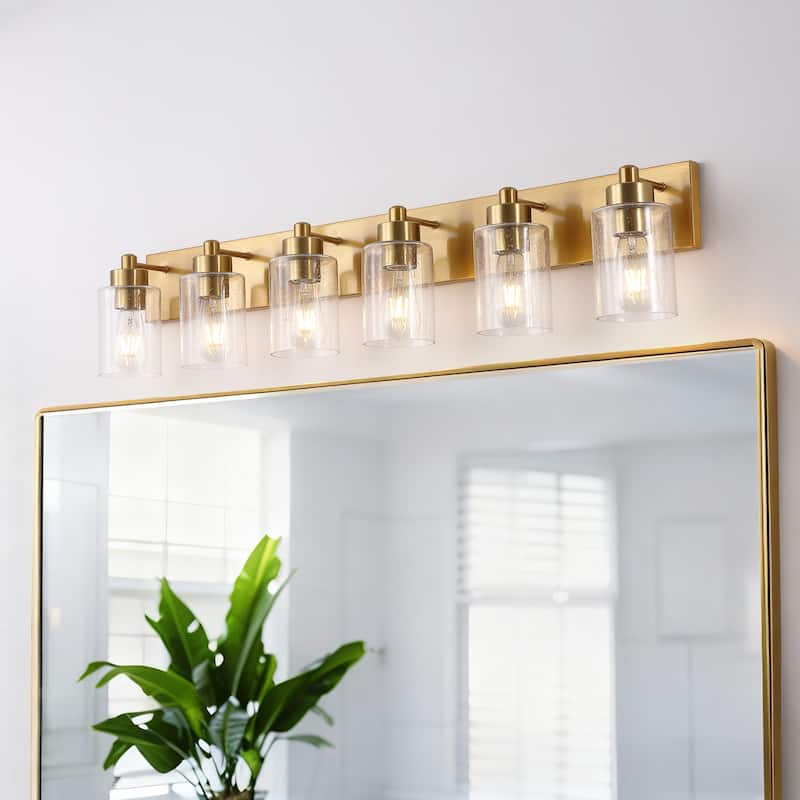 Lydia Seeded Glass/Iron LED Vanity Light, by JONATHAN Y