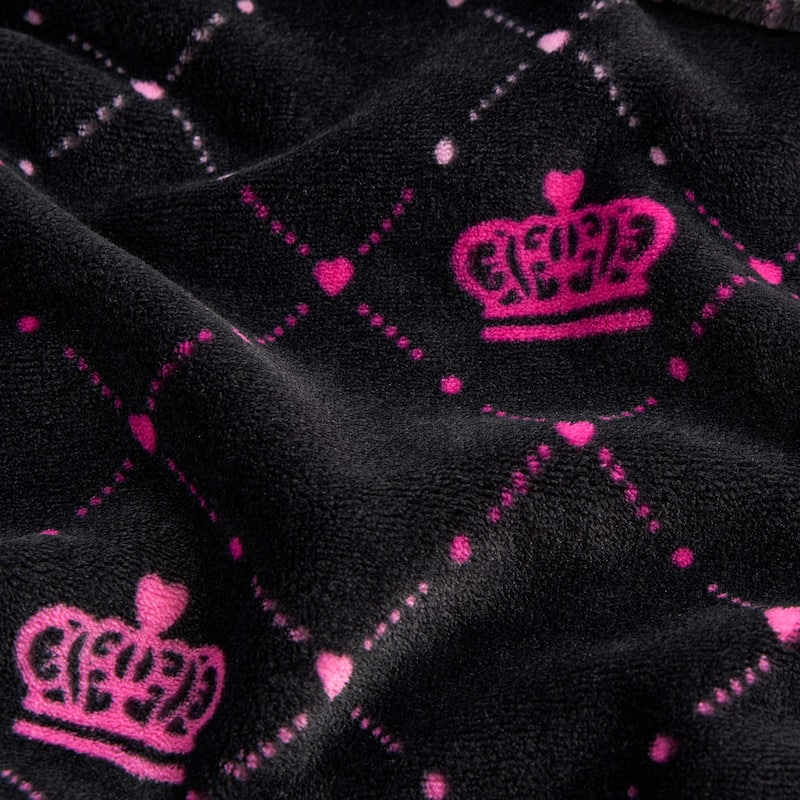 Juicy Couture Printed Plush Throw Blankets