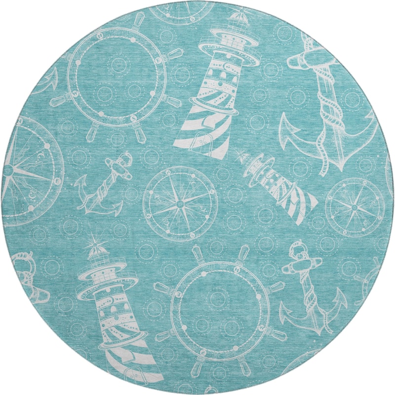 Premium Washable Super Soft Coastal Lighthouse Mayfield Rug