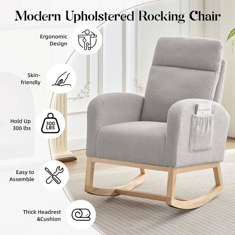 Rocking Chair for Living Room, Bedroom, Garden - 1PC